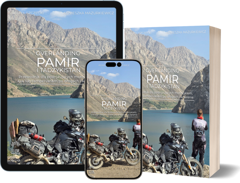 Okładki na telefonie, tablecie i książce - tadżykistan i pamir przewodnik