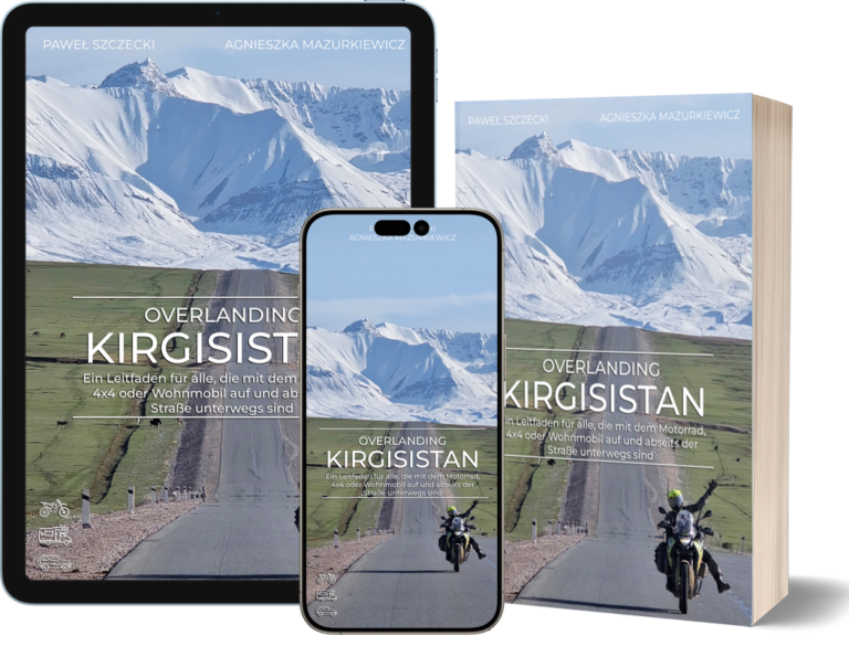 Abdeckung auf Telefon, Tablet und Buch - kirgisistan guide